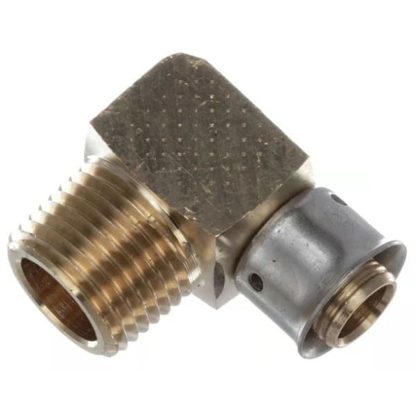3/4" PEX 90° Elbow (Press)  - PureFlow® Press (Brass)