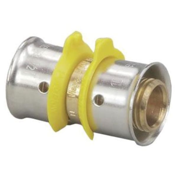 1-1/2" PEX Coupling (Press)  - PureFlow® Press (Brass)