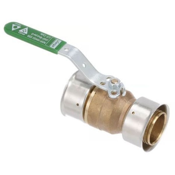 1-1/4" PEX Ball Valve (Press)  - PureFlow® Press (Brass)