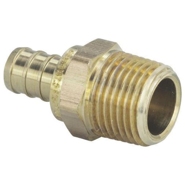 3/4" x 1" PEX Male Adapter (Crimp(F1807) x MIP) - PureFlow® Crimp (Brass)