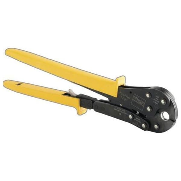 1/2" Capacity, Yellow Handle, Ratcheting, Hand Tool