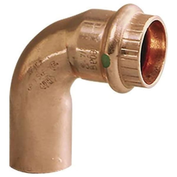 1-1/2" x 1-1/2", ProPress x Male Soldered, 200 PSI, Copper, Street, Straight, 90D, Elbow with EPDM Sealing Element