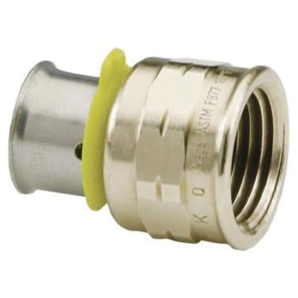 1" x 3/4" PEX Female Adapter (Press x FIP) - PureFlow® Press (Brass)