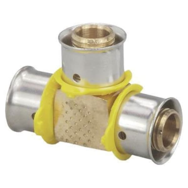 3/4" PEX Tee (Press)  - PureFlow® Press (Brass)