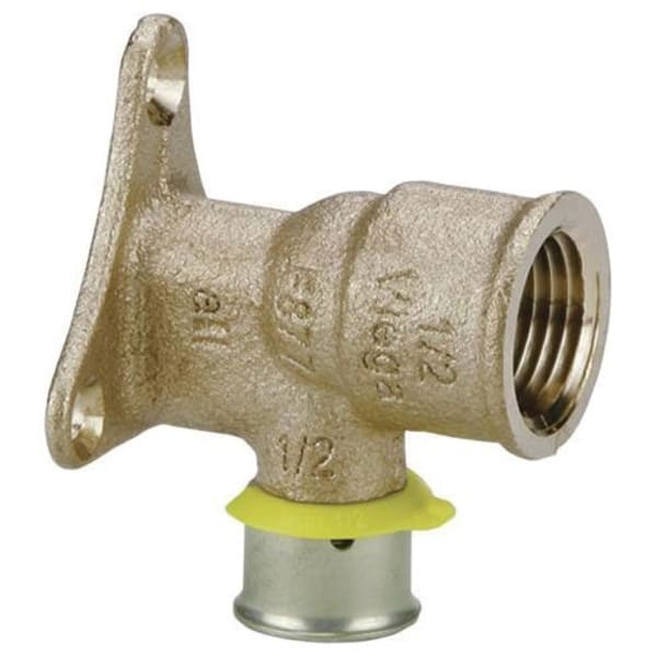3/4" x 1/2" PEX Drop Ear Elbow (Press)  - PureFlow® Press (Brass)