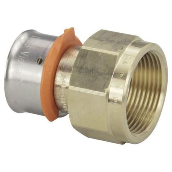 1" PEX Flare Adapter (Crimp x Flare) - PureFlow® Press (Brass)