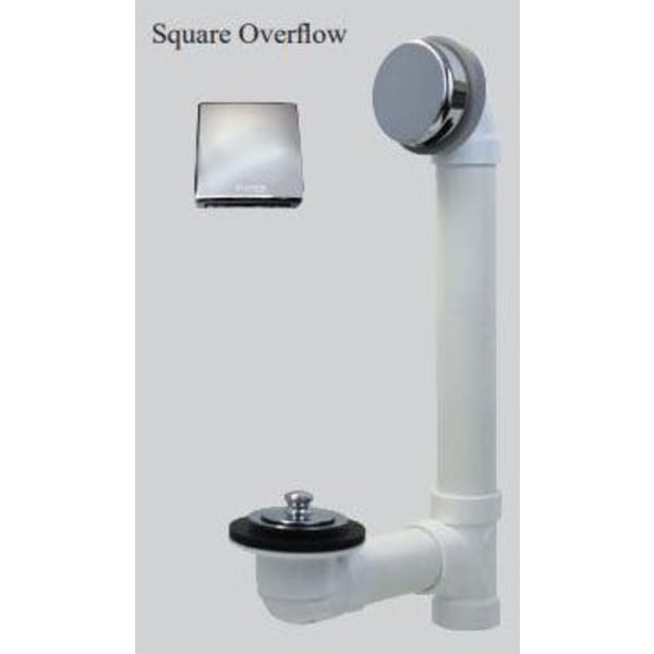 1-1/2" PVC Push Pull Bath Waste and Overflow Test Half Kit Rubbed Bronze