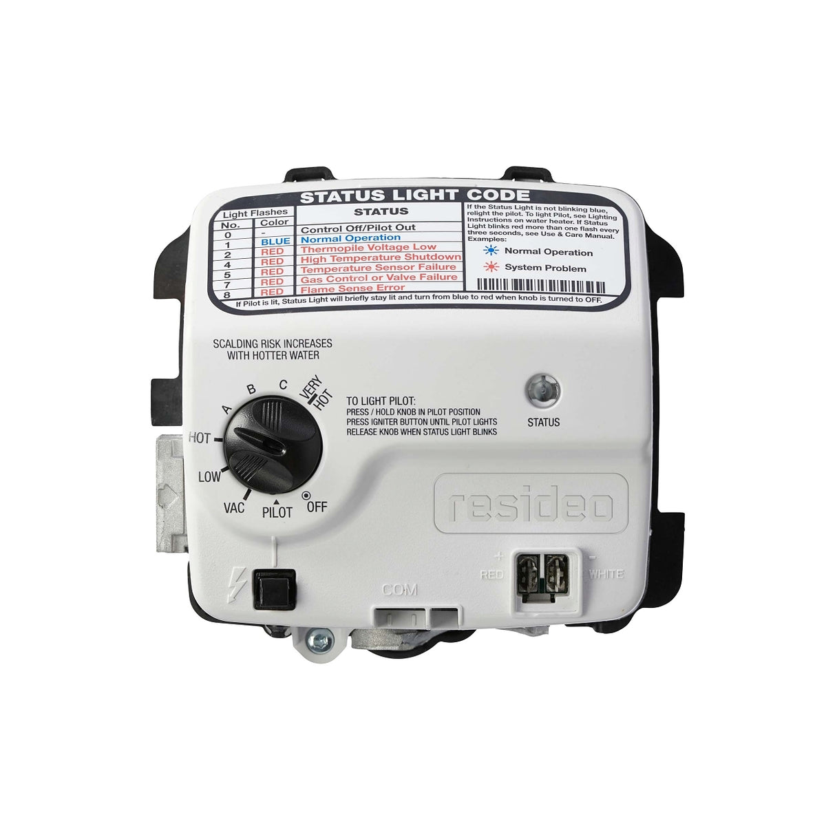 Resideo WT8840C1000/U Water Heater Gas Valve, Trade Replacement for Rheem Atmospheric, 1.5 in Well