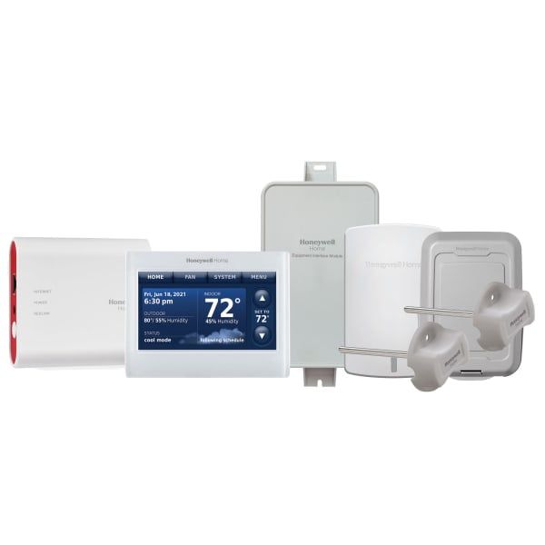 Prestige® 2-Wire IAQ Kit with high definition color touchscreen white front/white sides thermostat with RedLINK® technology and sensors
