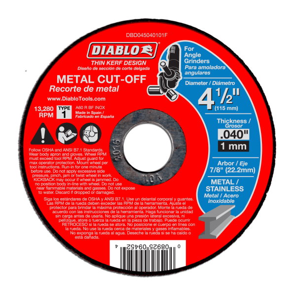 4-1/2" Metal Cut-Off Disc