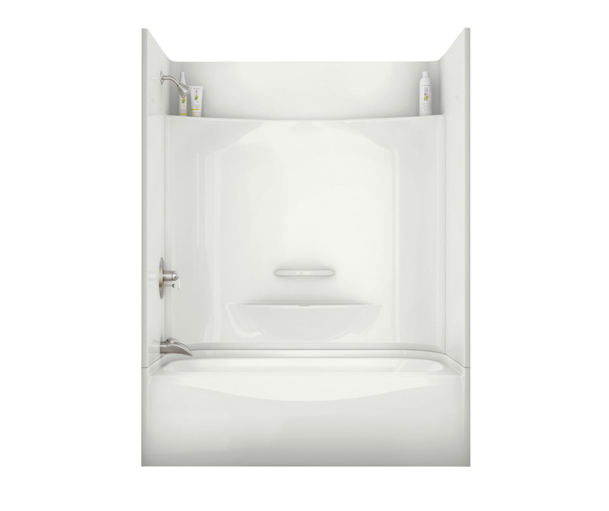 Maax KDTS 3060 AFR AcrylX Alcove Left-Hand Drain Four-Piece Tub Shower in White