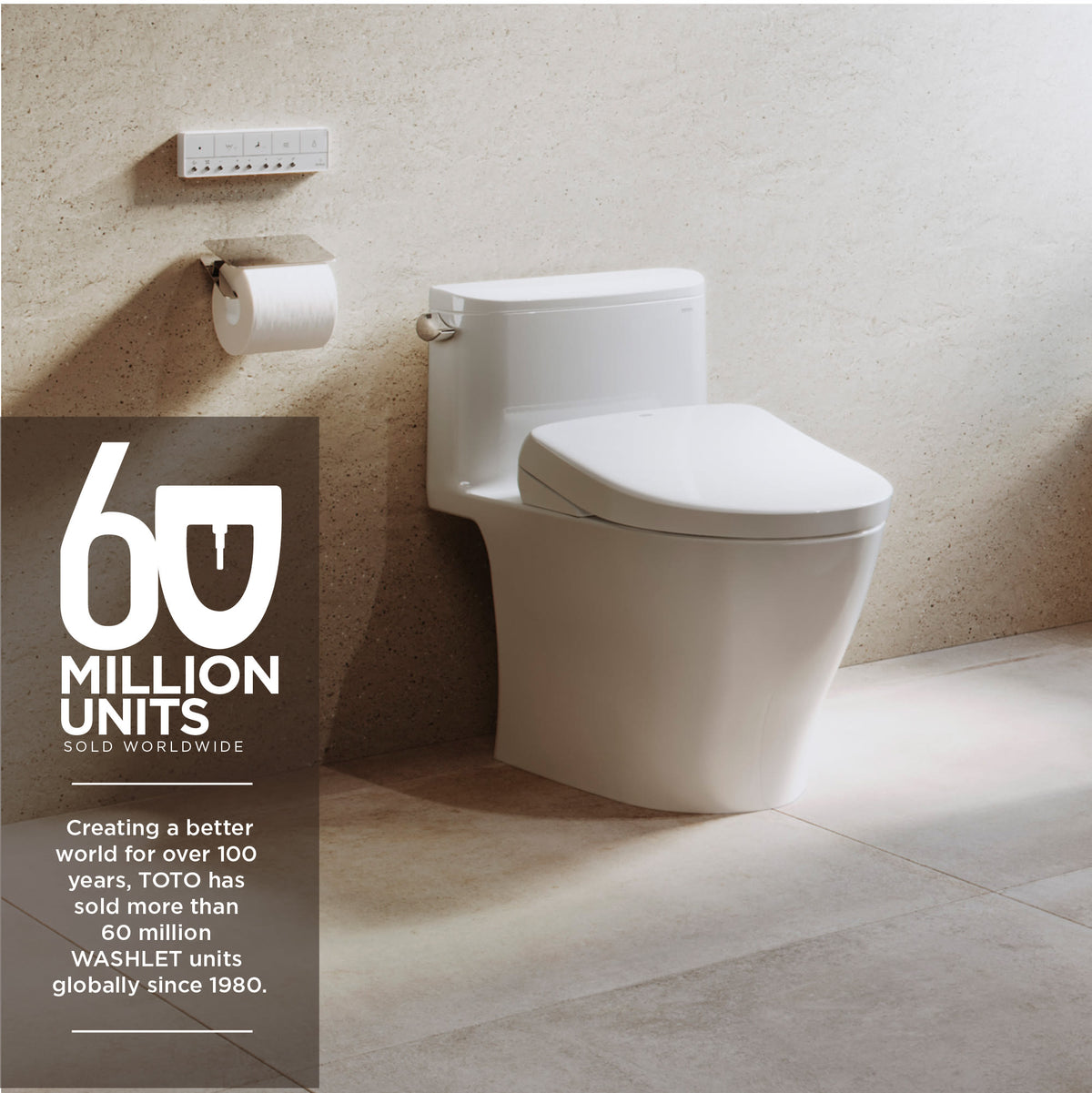 TOTO® S7A WASHLET®+ Electronic Bidet Toilet Seat with EWATER+® Bowl and Wand Cleaning, Auto Open and Close Contemporary Lid, Elongated, Cotton White