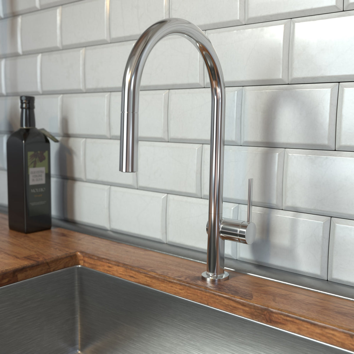 hansgrohe Talis N HighArc Kitchen Faucet, O-Style 2-Spray Pull-Down, 1.75 GPM in Chrome