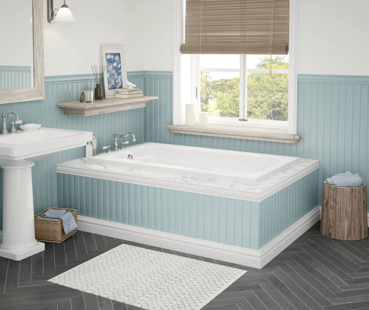 Maax Tempest 60 x 36 Acrylic Alcove End Drain Bathtub in White