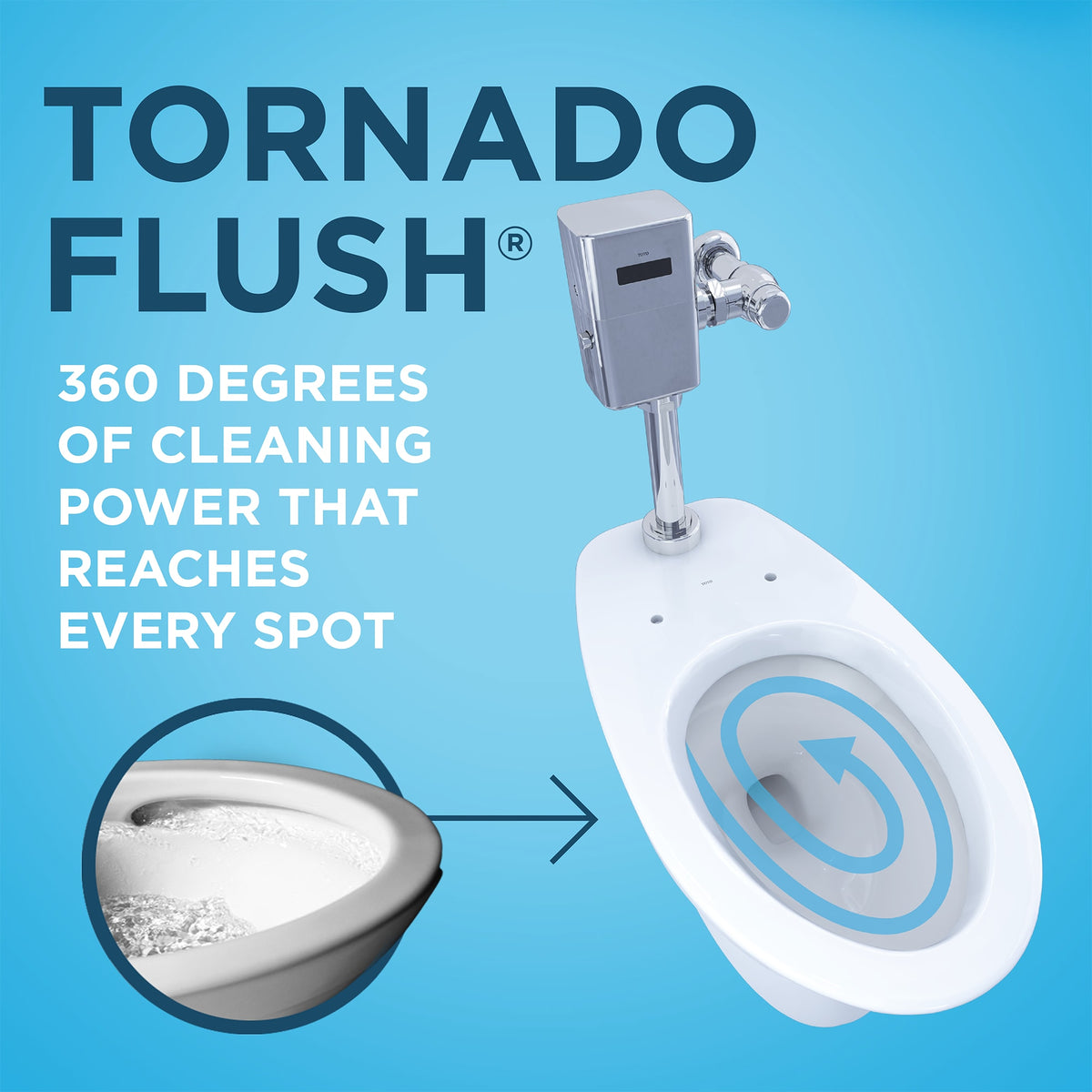 TOTO® TORNADO FLUSH® Commercial Flushometer Floor-Mounted Universal Height Toilet, Elongated, Cotton White - CT725CUF#01