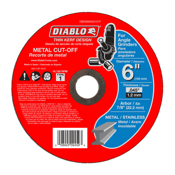 6" Metal Cut-Off Disc