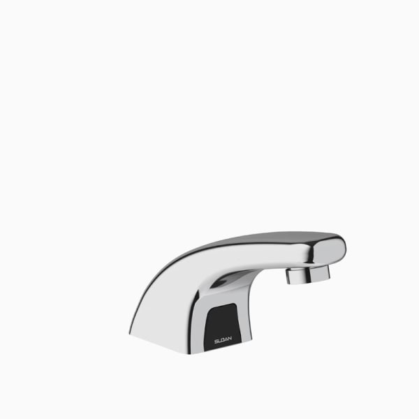 Optima® Sensor Faucet (ETF610-4-PLG-CP-0.5-GPM-MLM-FCT) Commercial Grade, ADA Compliant, Electronic, Sensor-Activated, Brass Pedestal Hand Washing Faucet with the following features: - Single Hole in Polished Chrome