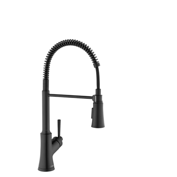 hansgrohe Joleena Semi-Pro Kitchen Faucet, 2-Spray, 1.75 GPM in Matte Black