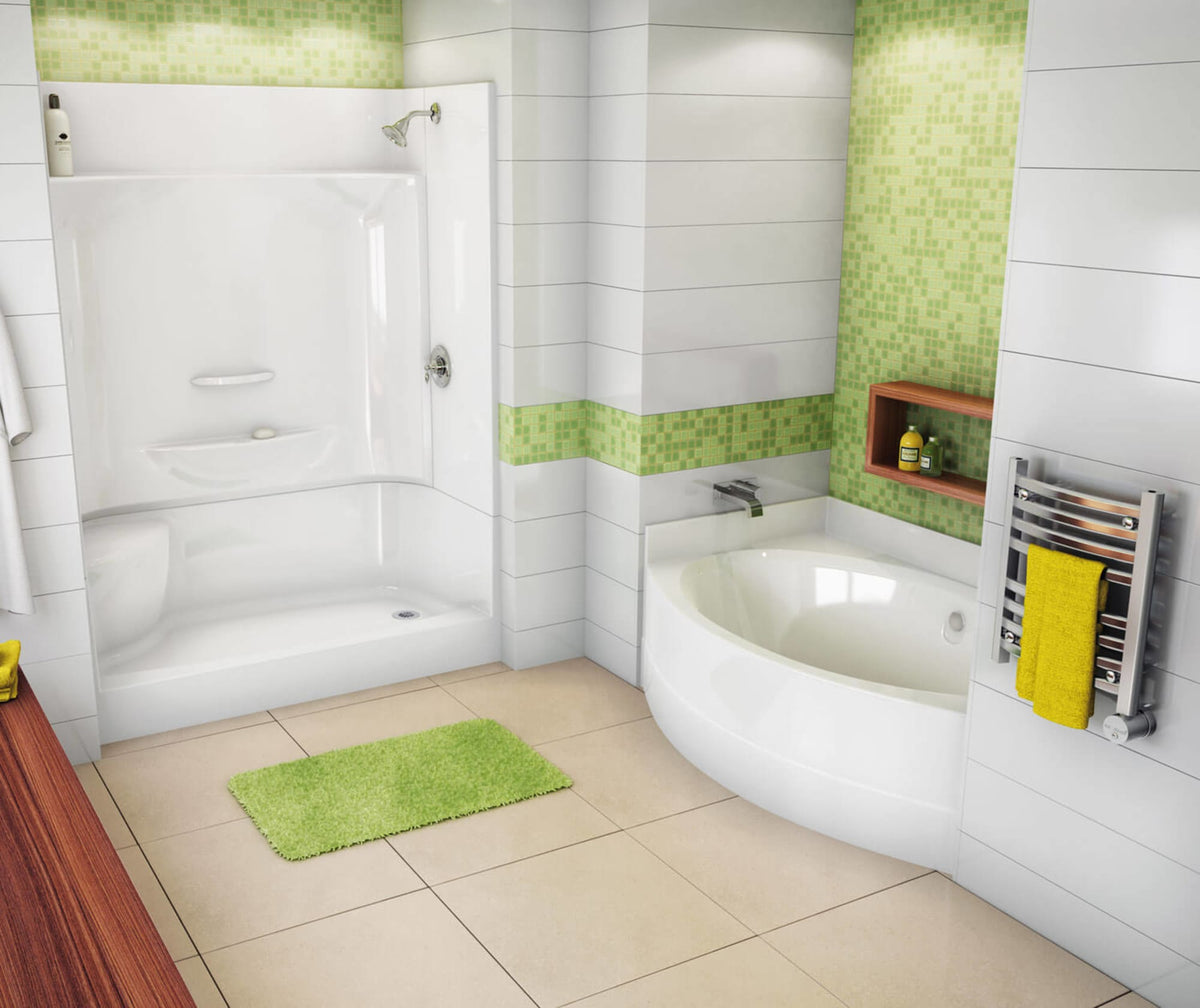 Maax VO6042 5 FT AcrylX Alcove Center Drain Bathtub in White