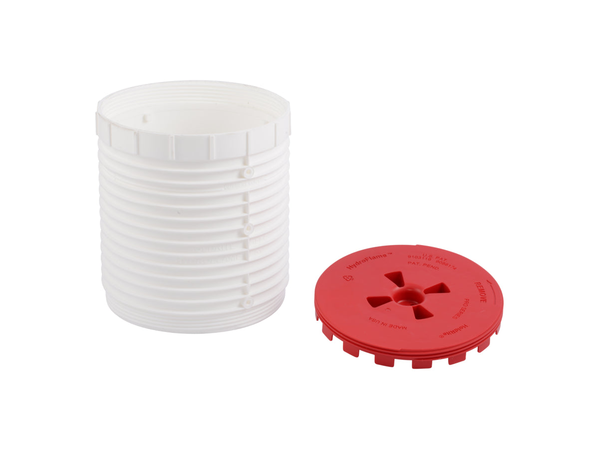 HoldRite HFPESC3 HydroFlame Pro Series Extension Sleeve for #3 Fire Stop Sleeve Metal or Plastic Pipe - #4 Hollow Sleeve With Safety Cap