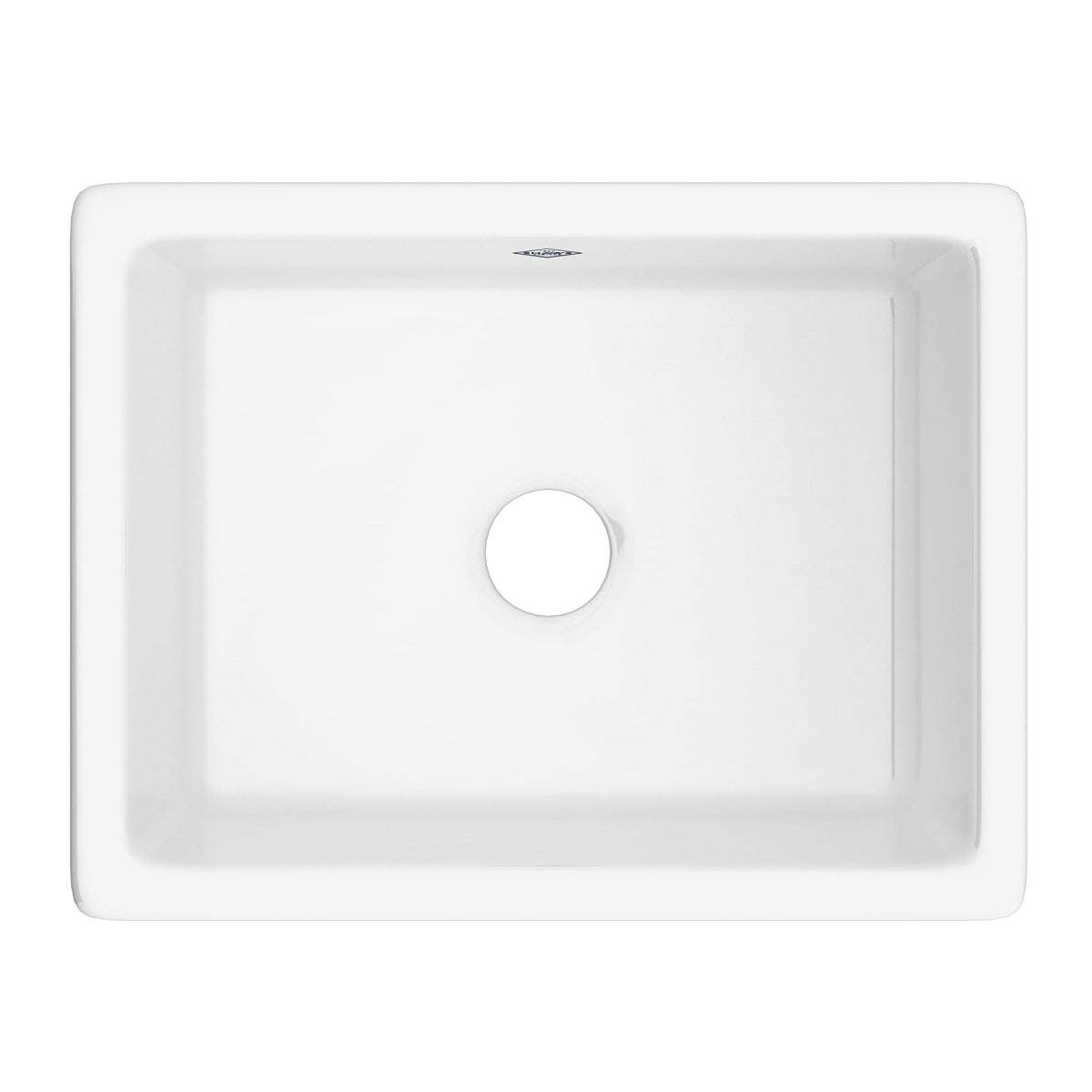 Shaws UM2318WH Shaker™ 23" Single Bowl Undermount or Drop-in Fireclay Kitchen Sink in White (WH)