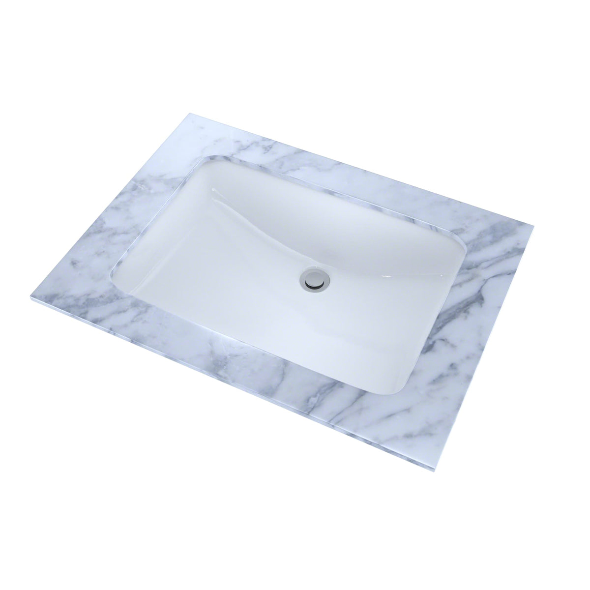 TOTO® 21-1/4" x 14-3/8" Large Rectangular Undermount Bathroom Sink with CEFIONTECT, Cotton White - LT540G#01