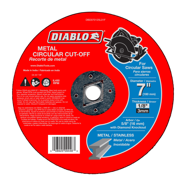 7" Metal Circular Cut-Off Disc