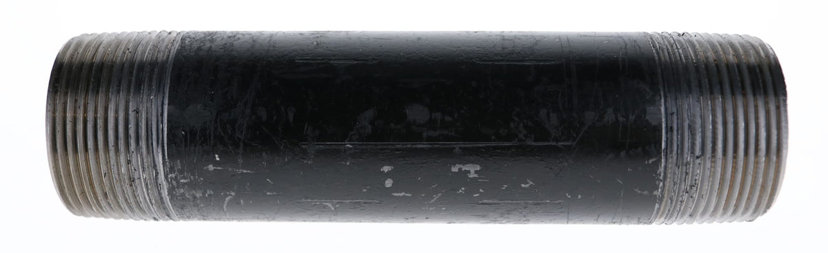 Mueller Streamline 1-1/4" x 12" - Black Iron Nipple