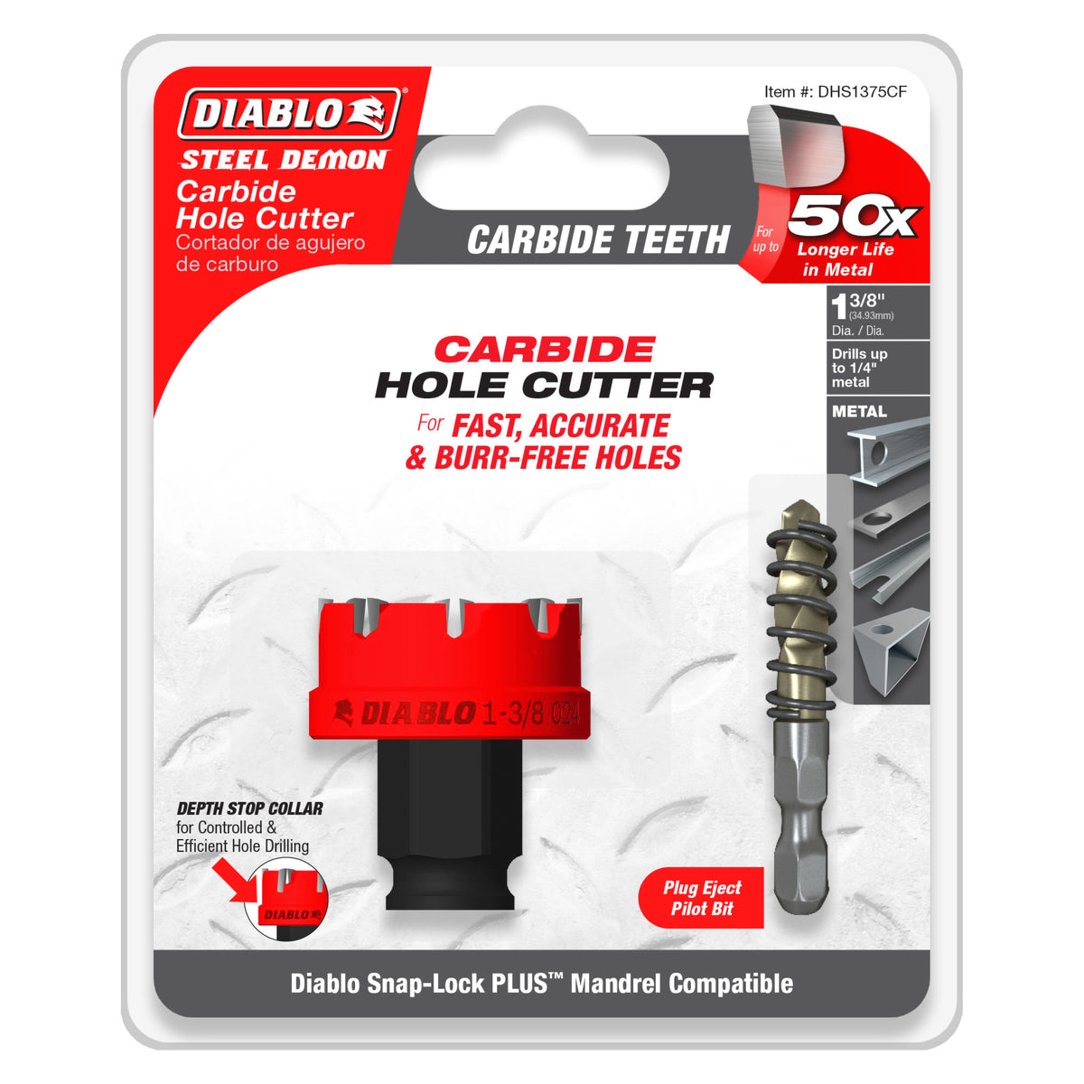 Diablo 1-3/8" Steel Demon™ Carbide Teeth Hole Cutter