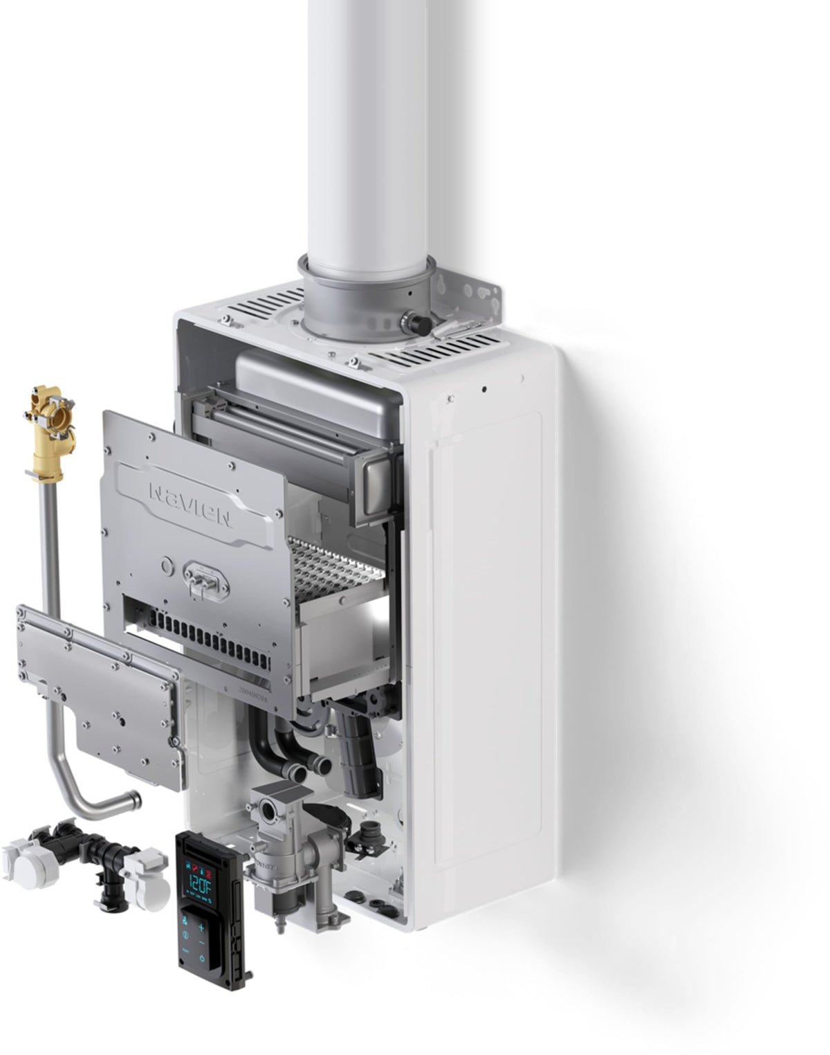 Navien Mid Efficiency Tankless Water Heater Max DHW Input: 180,000 BTU/h, Indoor or Outdoor Wall-Hung, Residential/Commercial NPN-180U-LP