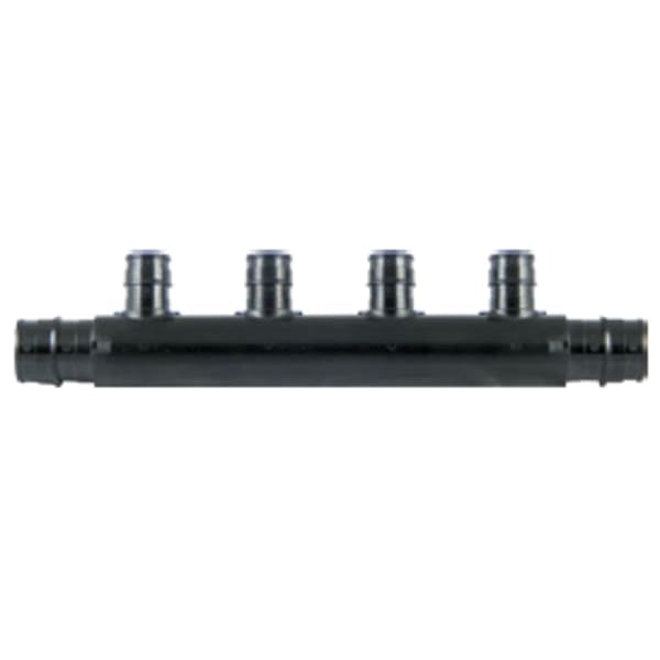 4-Port  PEX Flow Through Manifold Tee - 3/4" Expansion Inlet,  3/4"Expansion Outlet - (4) 1/2" Expansion Ports - Composite, Expansion(F1960)