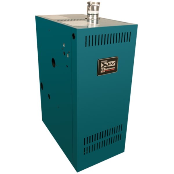 X-PV Series - 105,000 BTU Input - Cast Iron Sectonal Power Vented Boiler, 84% efficient, includes Grundfos Pump - Elevation Range 0-2,000'