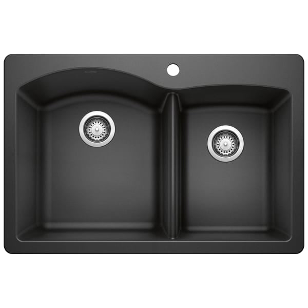 Diamond 1-3/4 Double Bowl Dual Mount Kitchen Sink - Anthracite