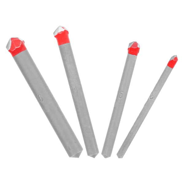4 pc Carbide-Tipped Drill Bit Set for Tile & Stone (4-Piece)