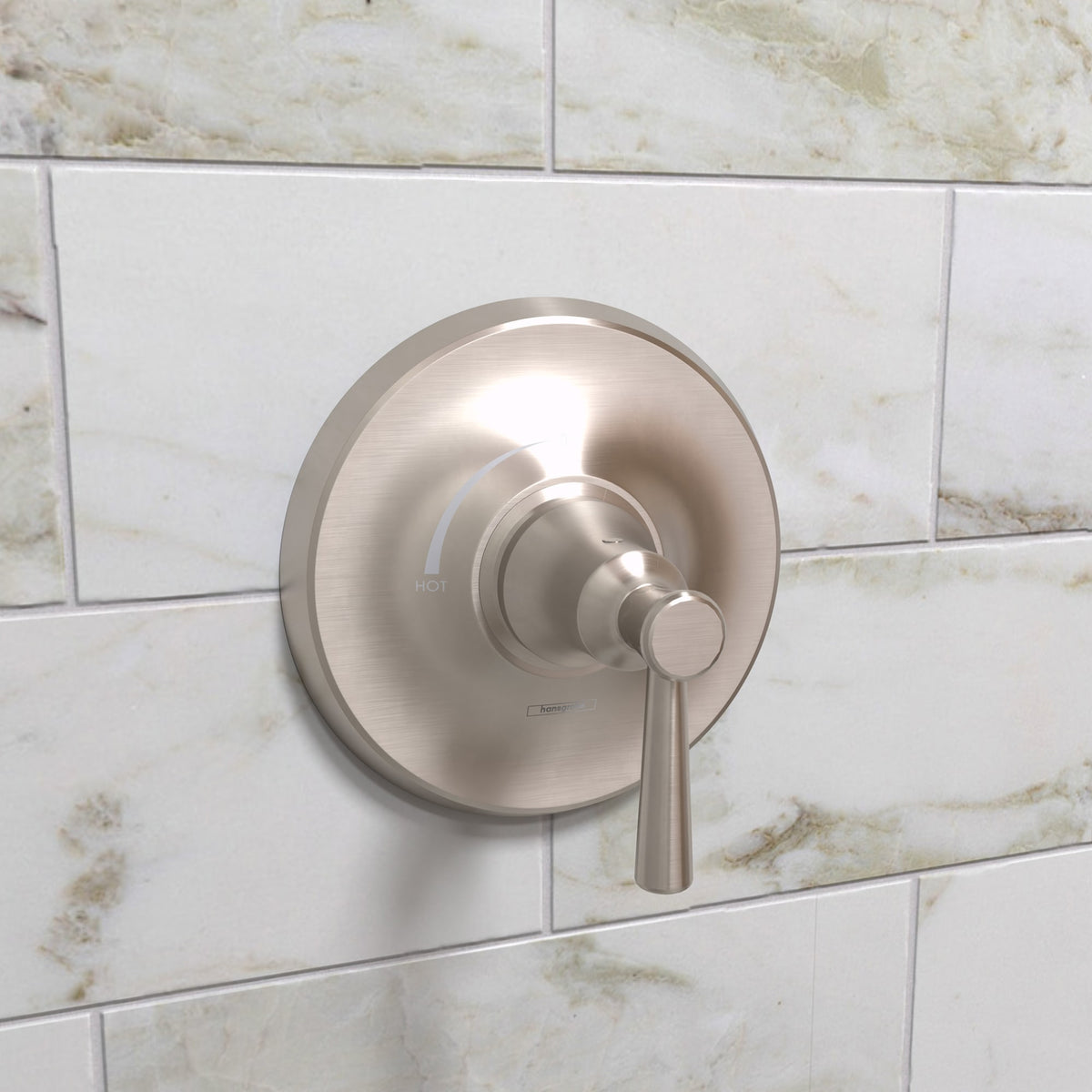 hansgrohe 04779820 Joleena Pressure Balance Trim in Brushed Nickel (Rough Valve Sold Separately)