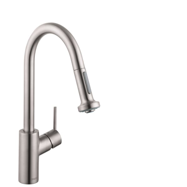 hansgrohe Talis S² HighArc Kitchen Faucet, 2-Spray Pull-Down, 1.75 GPM in Stainless Steel Optic
