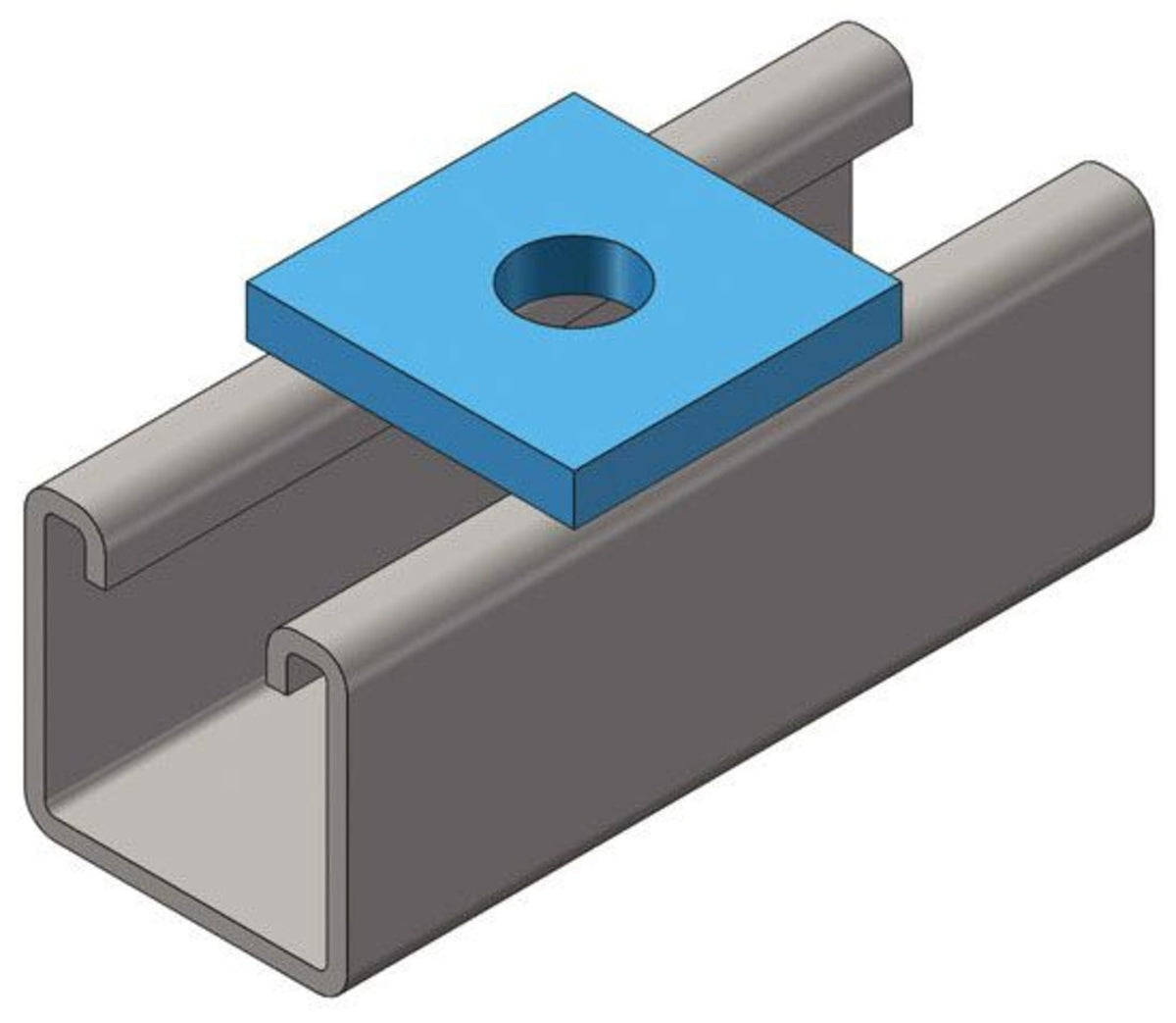 nVent Caddy Square Channel Washer, Steel, EG, 1/2" Rod, 0.563" (14.3 mm) Hole
