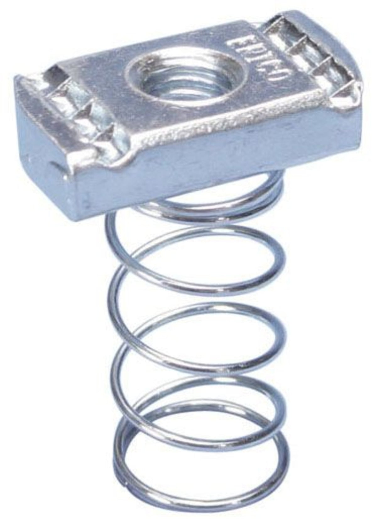 nVent Caddy Strut Nut with Spring, Channel Type A, Steel, EG, 1/2" Rod, 12.7 mm