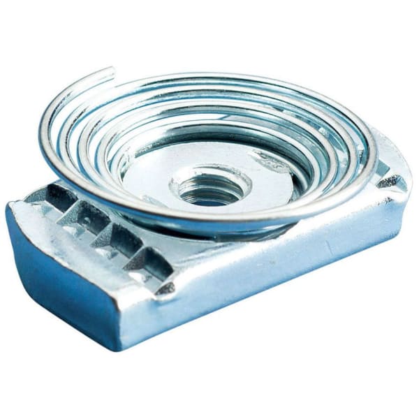 Strut Nut with Top Spring, EG, 3/8" Rod, 9.5 mm