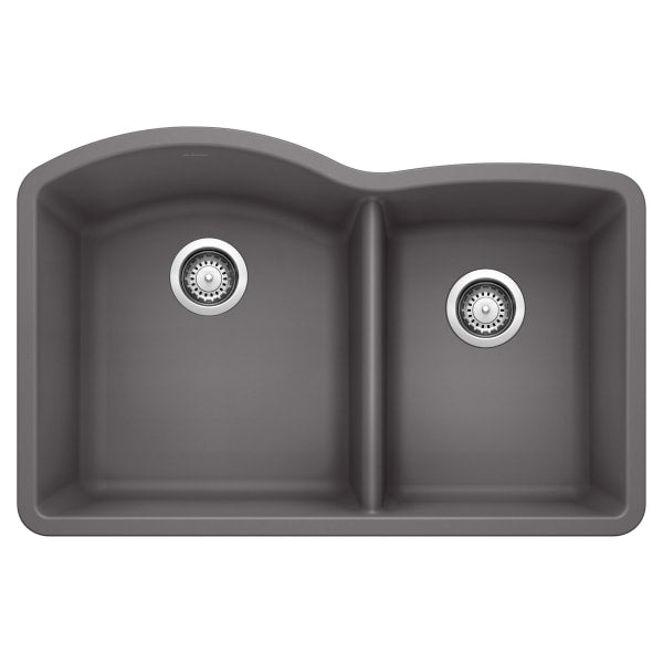 Diamond 1-3/4 Double Bowl Kitchen Sink - Cinder