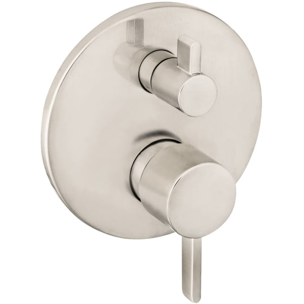 hansgrohe Ecostat Pressure Balance Trim S with Diverter in Brushed Nickel