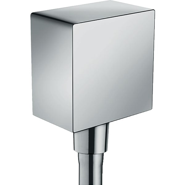 hansgrohe FixFit Wall Outlet Square with Check Valves in Chrome