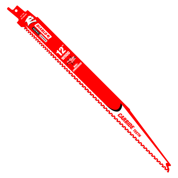 12" 5/7TPI Demo Demon™ Carbide Teeth Reciprocating Saw Blades for Nail-Embedded Wood (3-Pack)