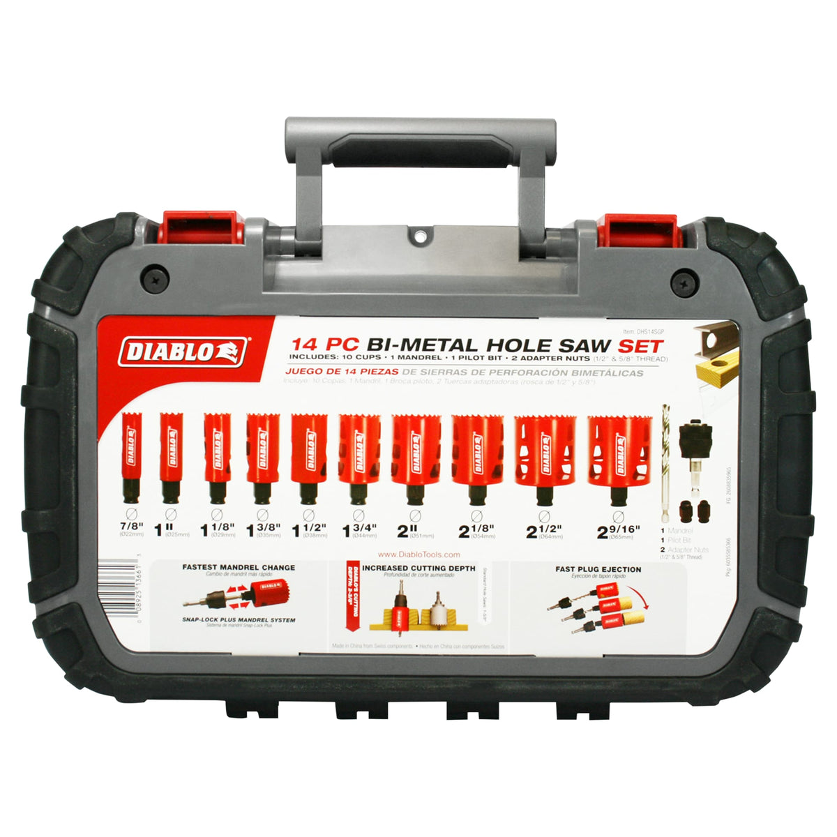 Diablo 14 pc General Purpose Bi-Metal Hole Saw Set