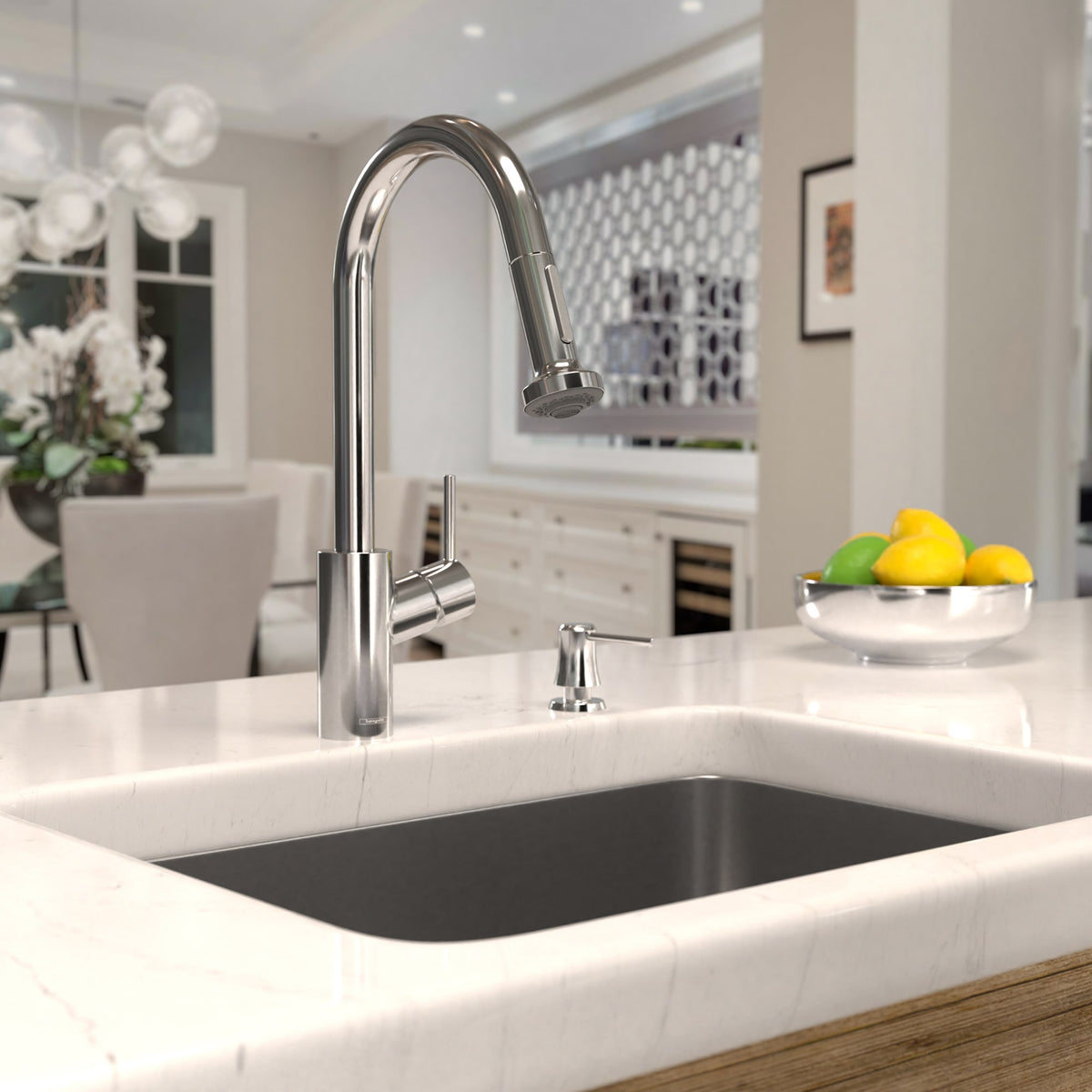 hansgrohe Talis S² HighArc Kitchen Faucet, 2-Spray Pull-Down, 1.75 GPM in Chrome