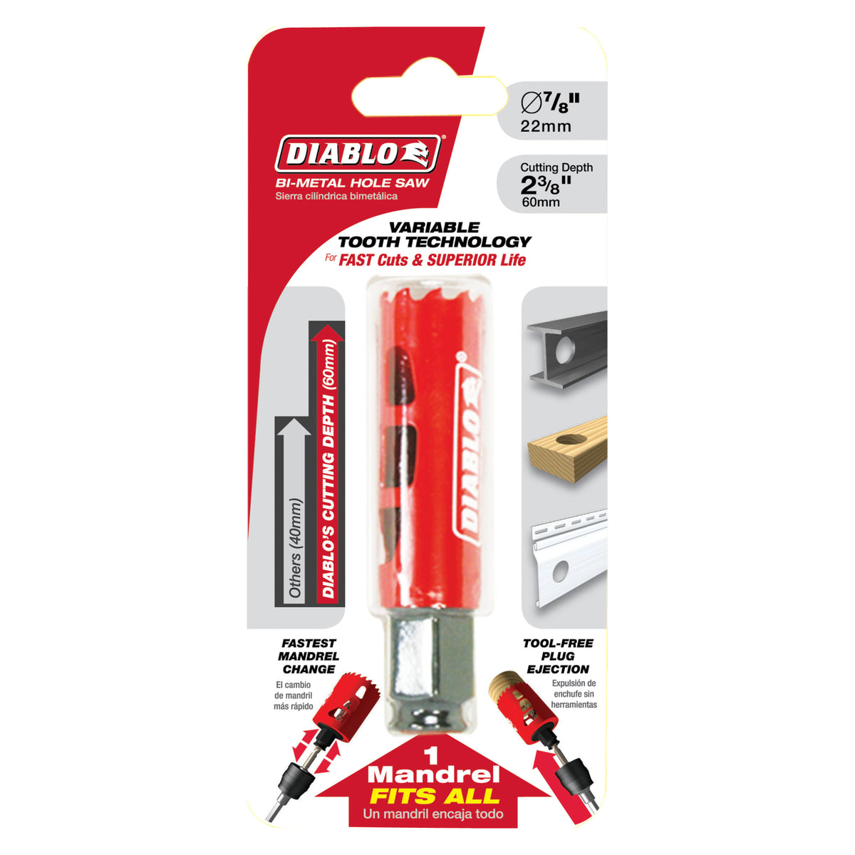 Diablo 7/8" Bi-Metal Hole Saw