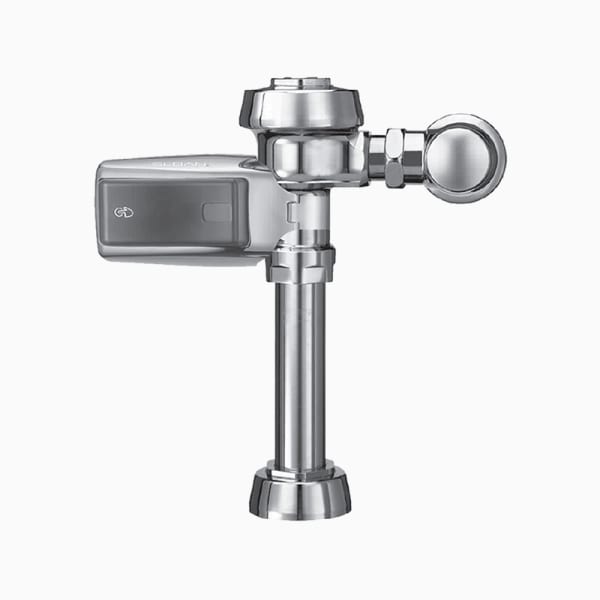 Royal® Sensor Flushometer (ROYAL 111 SMOOTH HARDWIRE) Includes the required wall plate and a purple wall flange to let users know reclaimed water is in use - in Polished Chrome