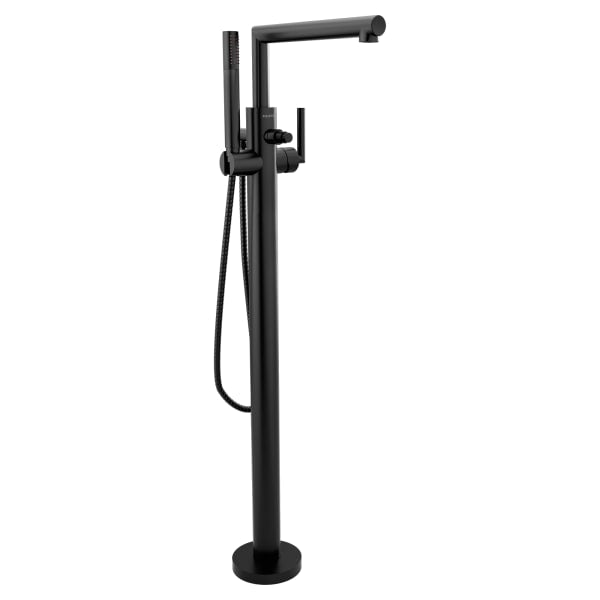 Moen Arris Matte black one-handle tub filler includes hand shower