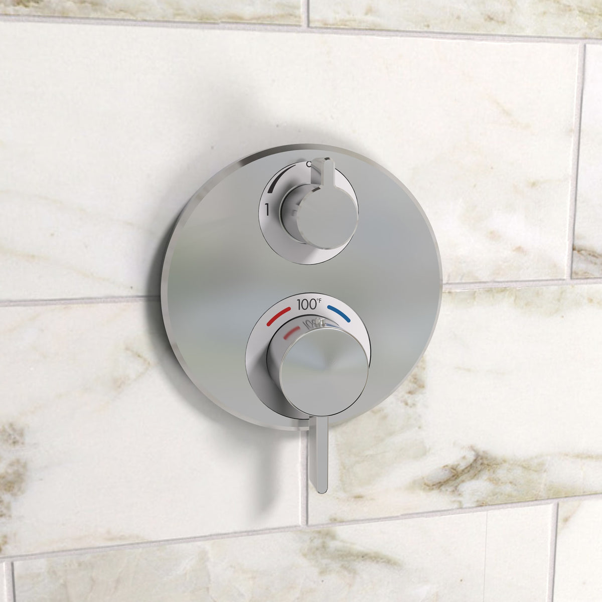 hansgrohe Ecostat S Thermostatic Trim with Volume Control in Chrome