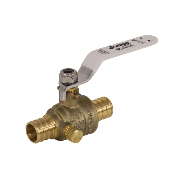 3/4" F1807 - Standard Port, 2 Piece, Crimp Pex Connection, 400 WOG, with Drain